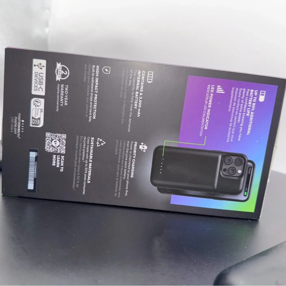 Mophie Juice Case & Otterbox MagSafe Defender Pro Case for iPHONE 15 PRO MAX